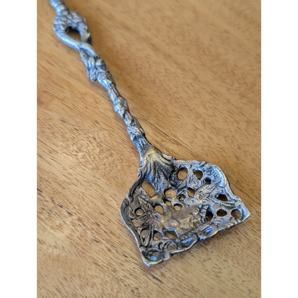 Antique Mermaid Candy/Nuts/Dessert Server with Floral Design Made In Italy 5"